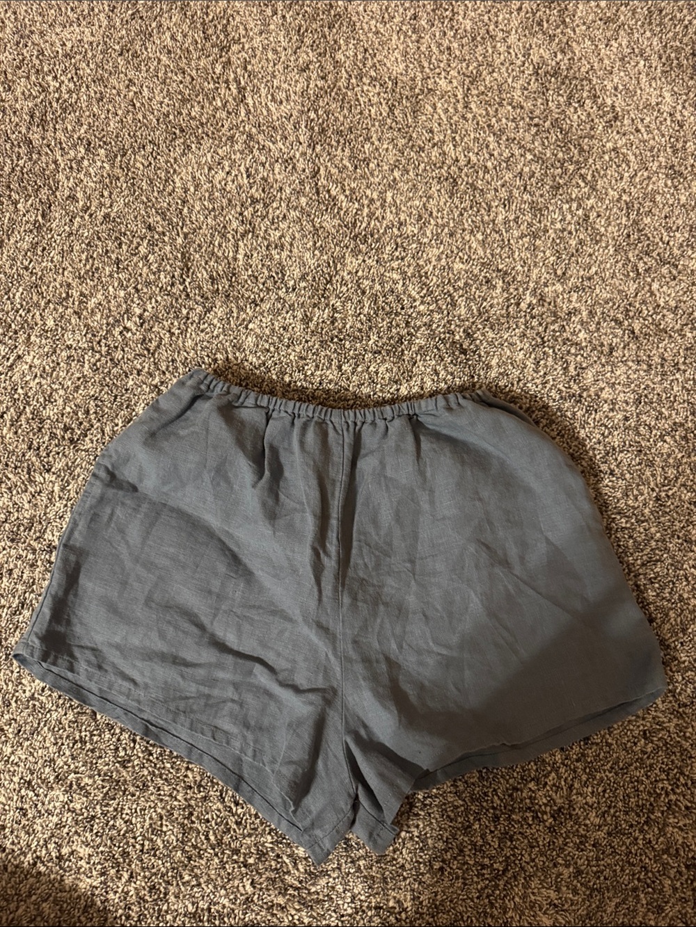 Women’s Elastic-Waist Gray Athletic Shorts